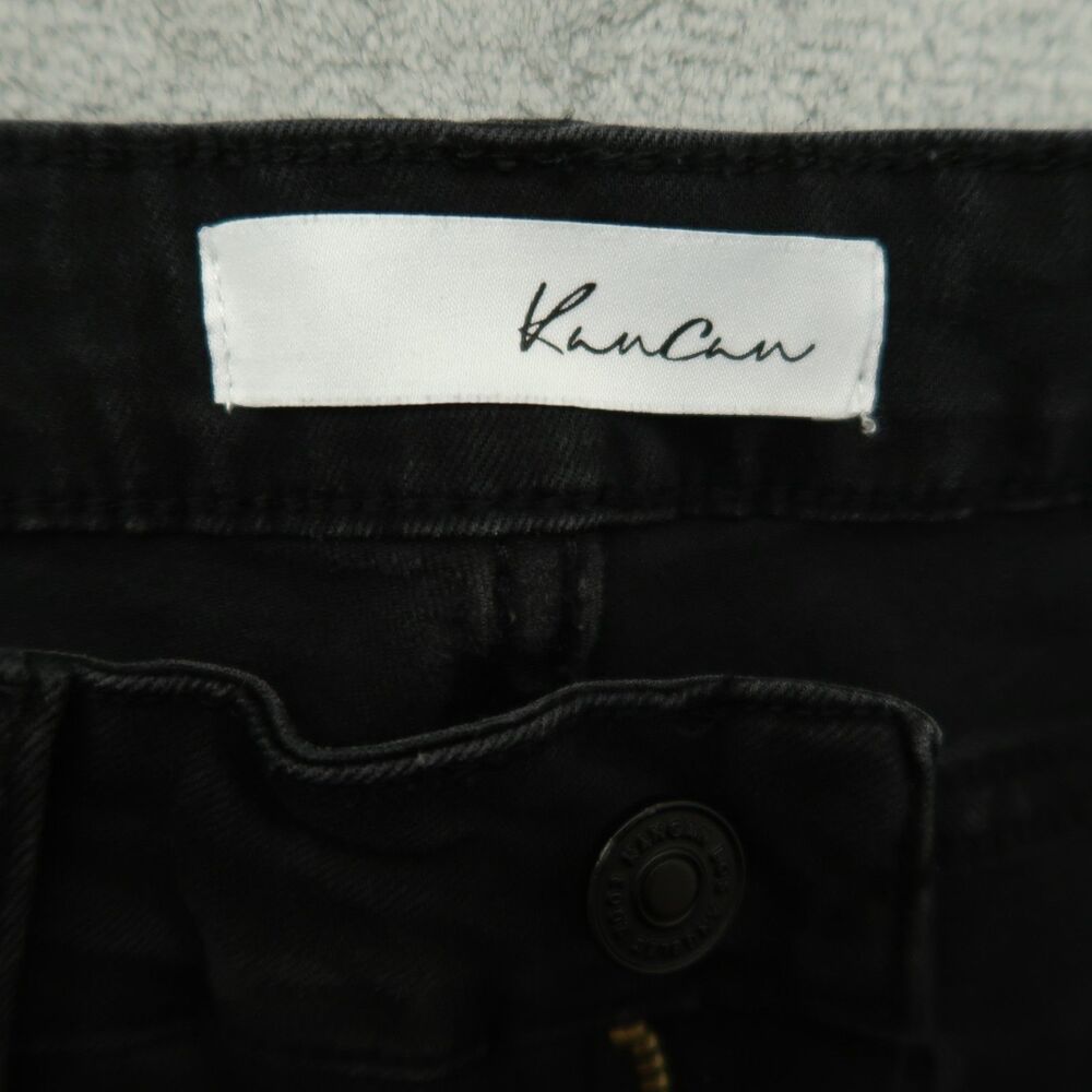 KanCan Jeans Junior's Size 7/27 Black Low-Rise Skinny 29" Inseam Distressed - Picture 11 of 16